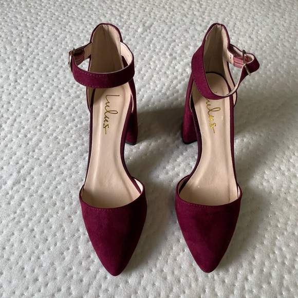 Lulus Shoes - Lulus EllaRose Heels in Burgundy Suede